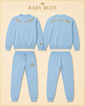 RC Skye Blue Crewneck and Jogger Set - Front and Back View